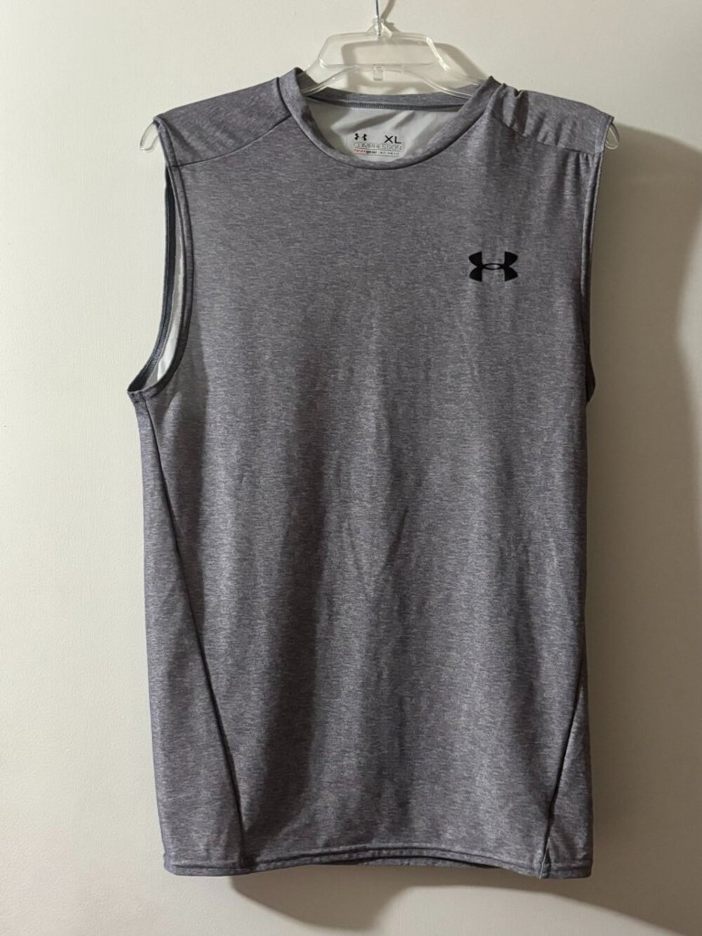 Under Armour Men’s Gray HeatGear Compression Athletic Gym Shirt XL